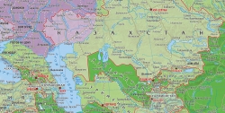 настенная Политическая карта мира. Континенты и Части Света с флагами (41)