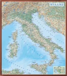 Италия рельефная общегеографическая (3D рельеф) ― Параллель