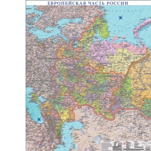 настенная карта Европейская часть России ― Параллель