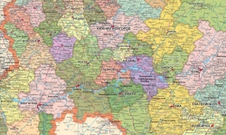 настенная Политико-административная карта России и сопредельных государств (13)