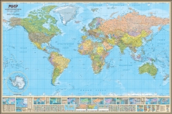 Политическая карта мира ламинированная (43)