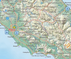 настенная общегеографическая карта Италия