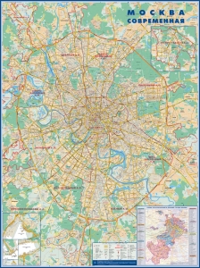 настенная карта Москвы (02) ― Параллель
