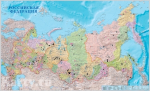 настенная карта Полезные ископаемые России ― Параллель