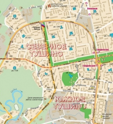 настенная карта Северо-Западный административный округ Москвы с каждым домом